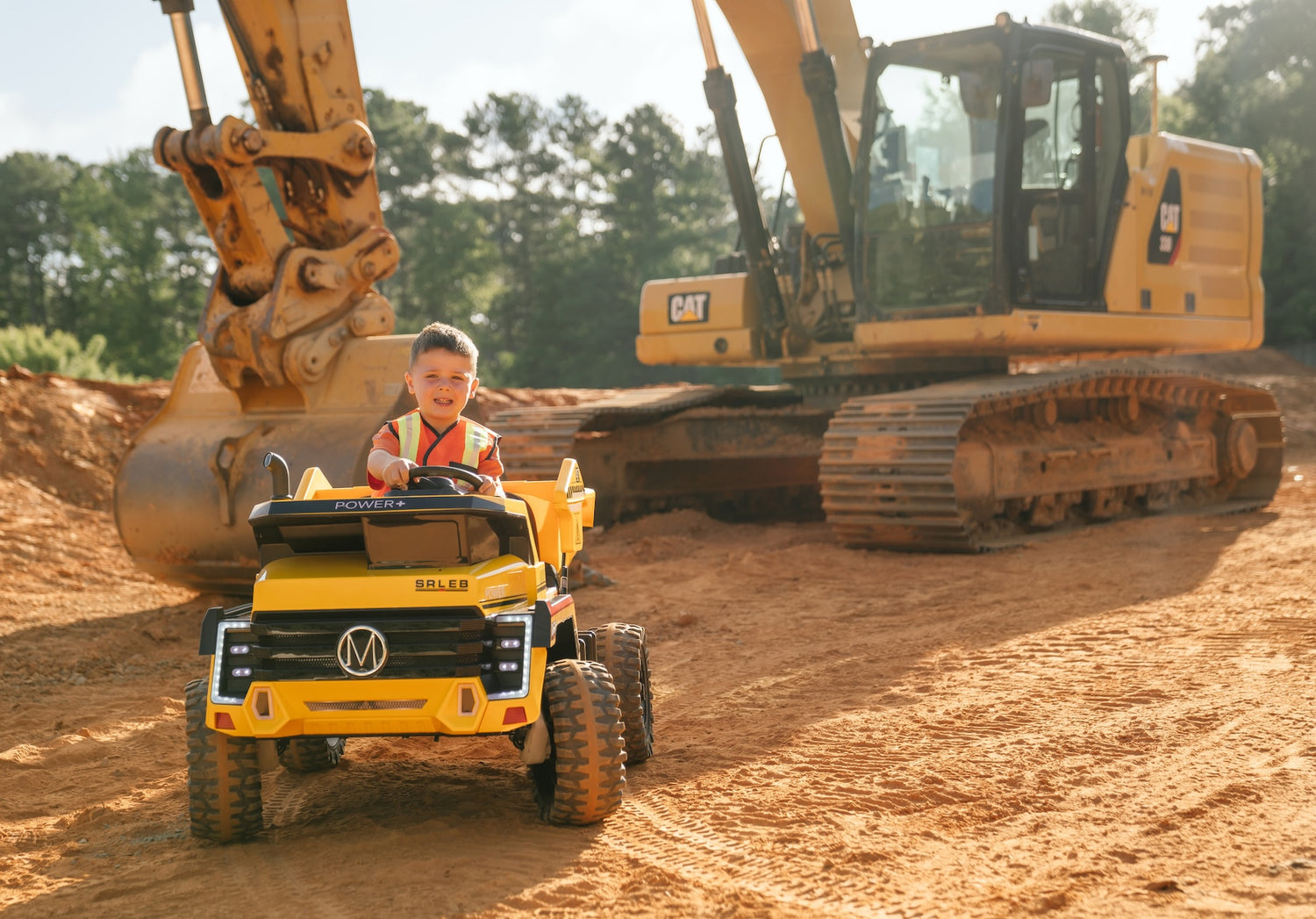 kids playing with ride-on toys